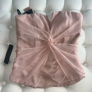 NWT BEBE DRAPED NOTCHED SILK BUSTIER
BUSTIER!